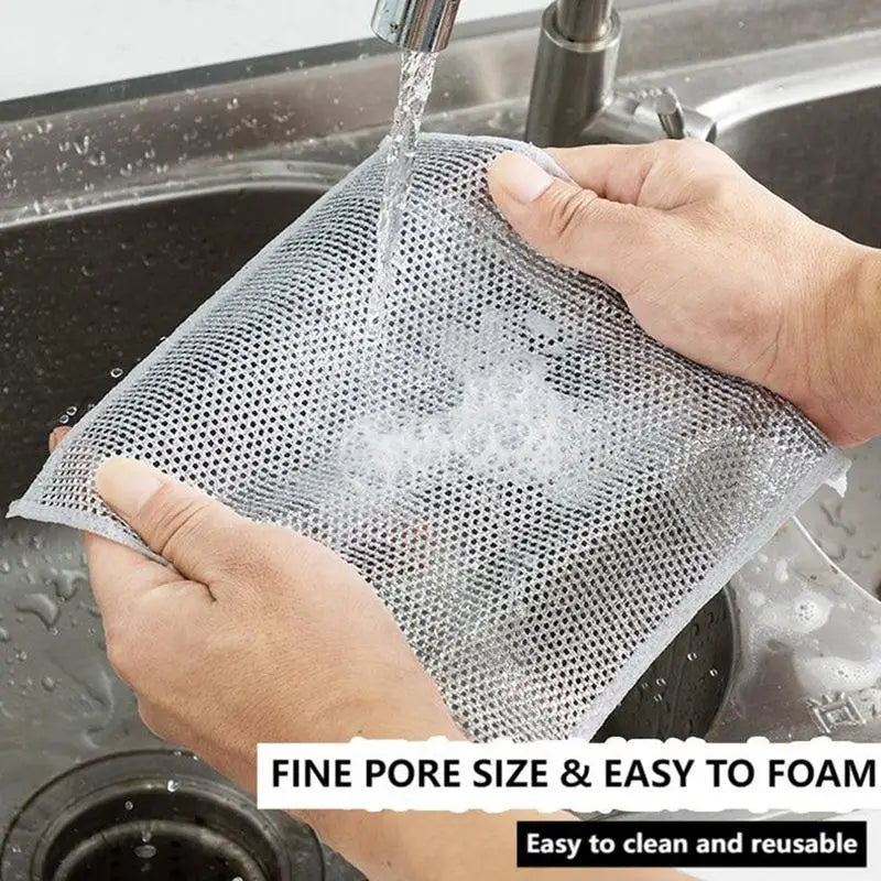 Dish Washing Cloths Dish Clothes Kitchen Rags Cleaning Rags Dishwashing Cloths Quick Drying Wire Dish Towels Strong Absorbent