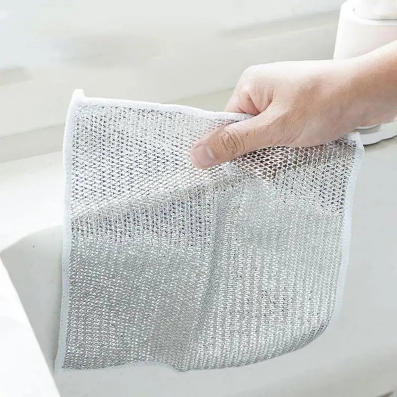 Dish Washing Cloths Dish Clothes Kitchen Rags Cleaning Rags Dishwashing Cloths Quick Drying Wire Dish Towels Strong Absorbent